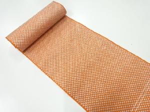 アンティーク　市松模様織出し帯地反物